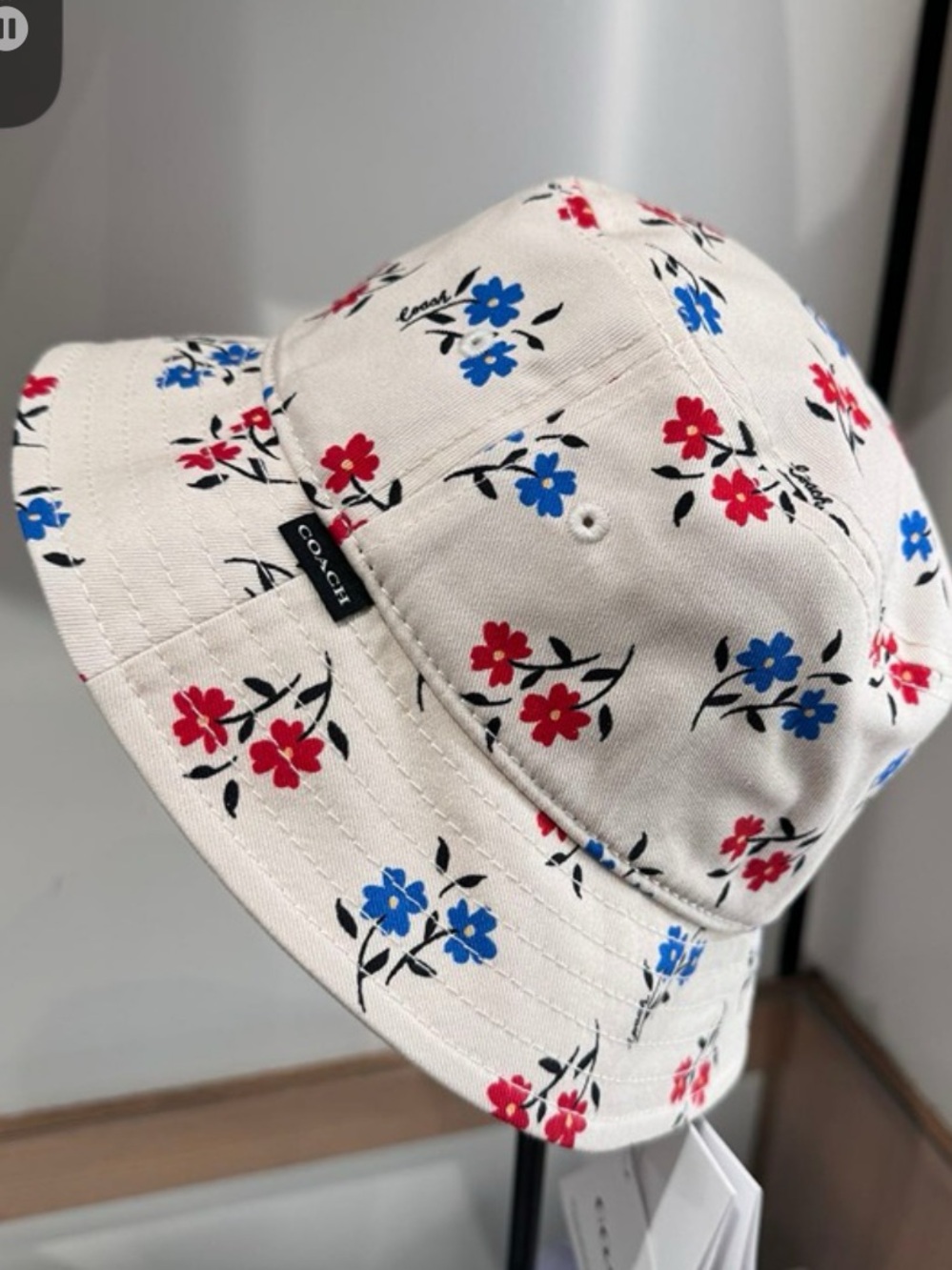 Coach Beige & Brown Reversible Bucket Hat